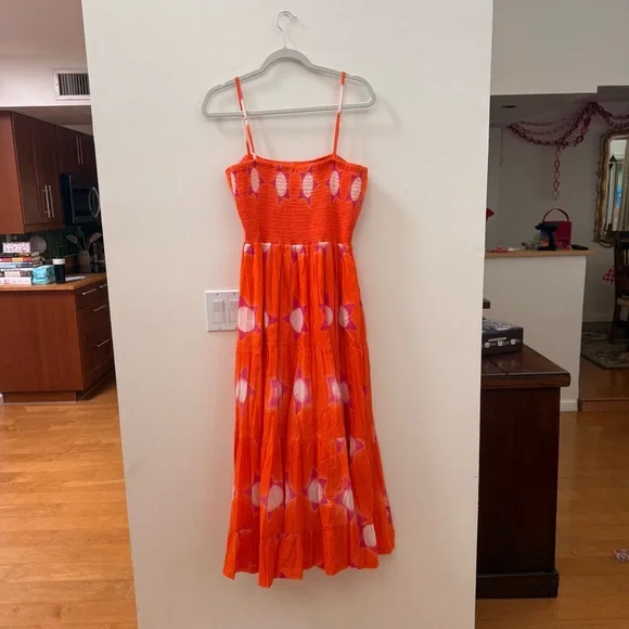 ✨ Oliphant Orange Star Smocked Dress ✨ - Picture 6 of 6